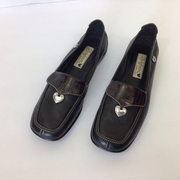 Brighton URSA Black Leather Loafers, 7M - Picture 8 of 9